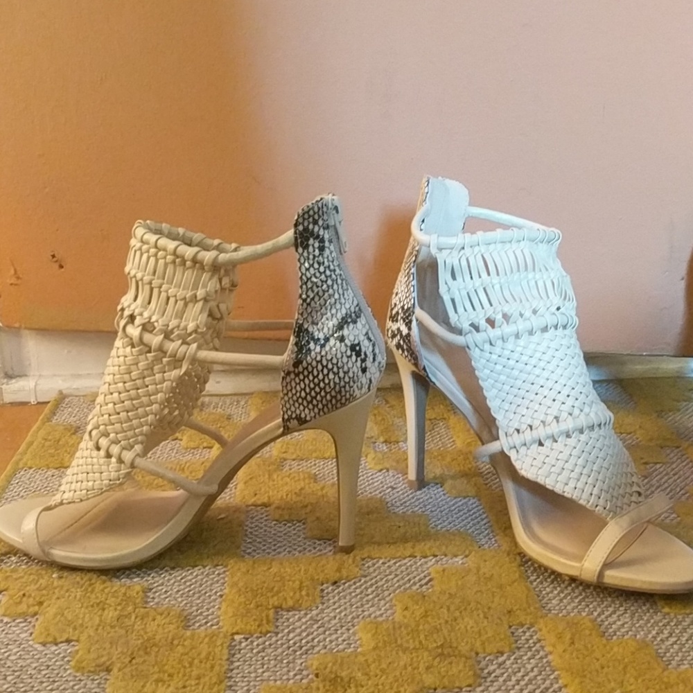 Size 8. Charlotte Russe  Snake Print  Skinny Heels